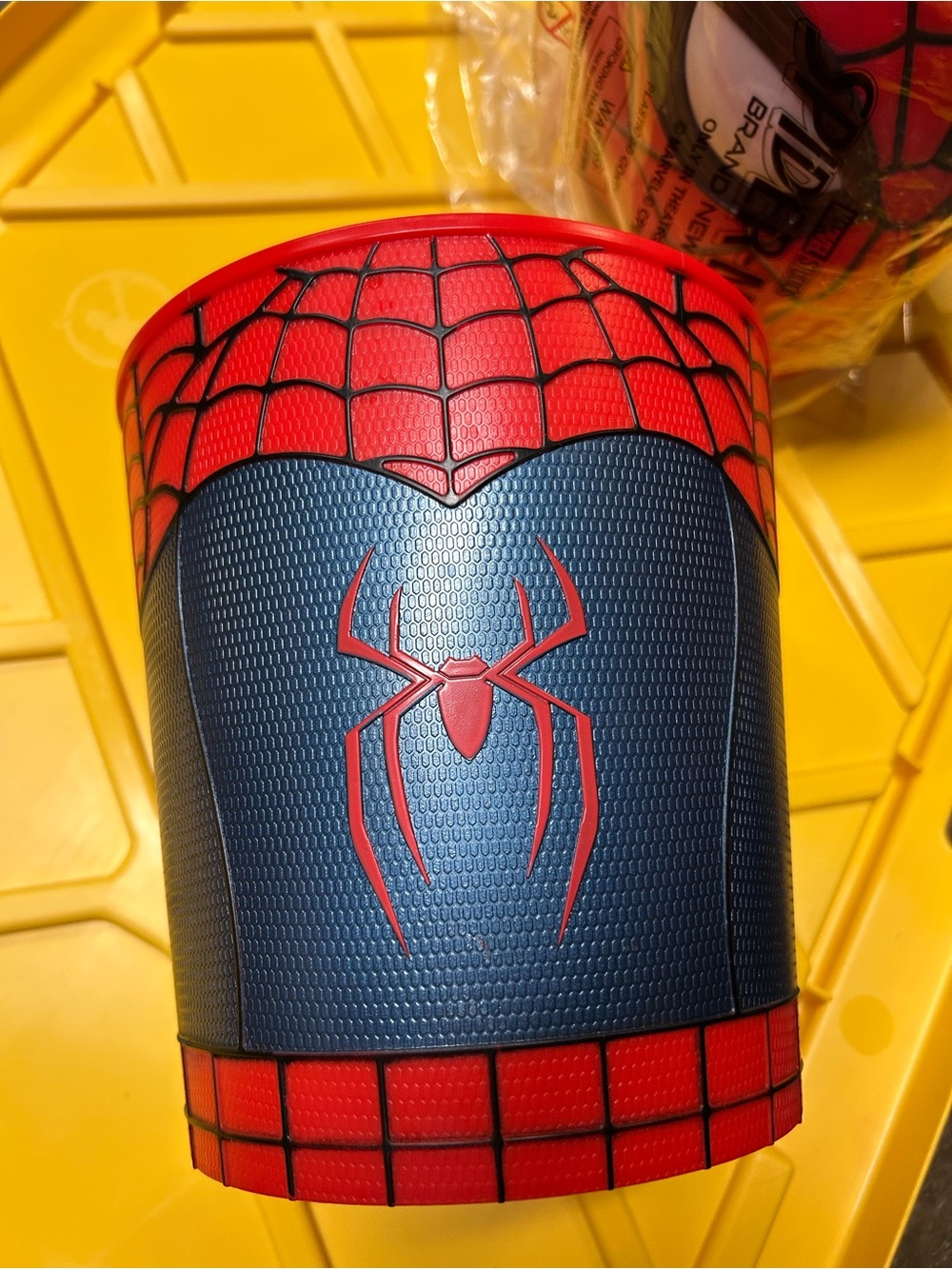 Spiderman limited edition popcorn bucket- new never used